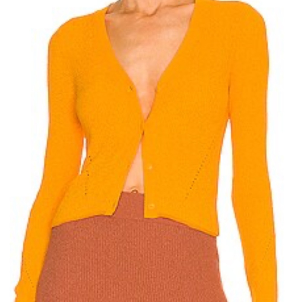 Rag & Bone Soleil Ribbed Cotton-Blend Cardigan - Marigold - Picture 5 of 10